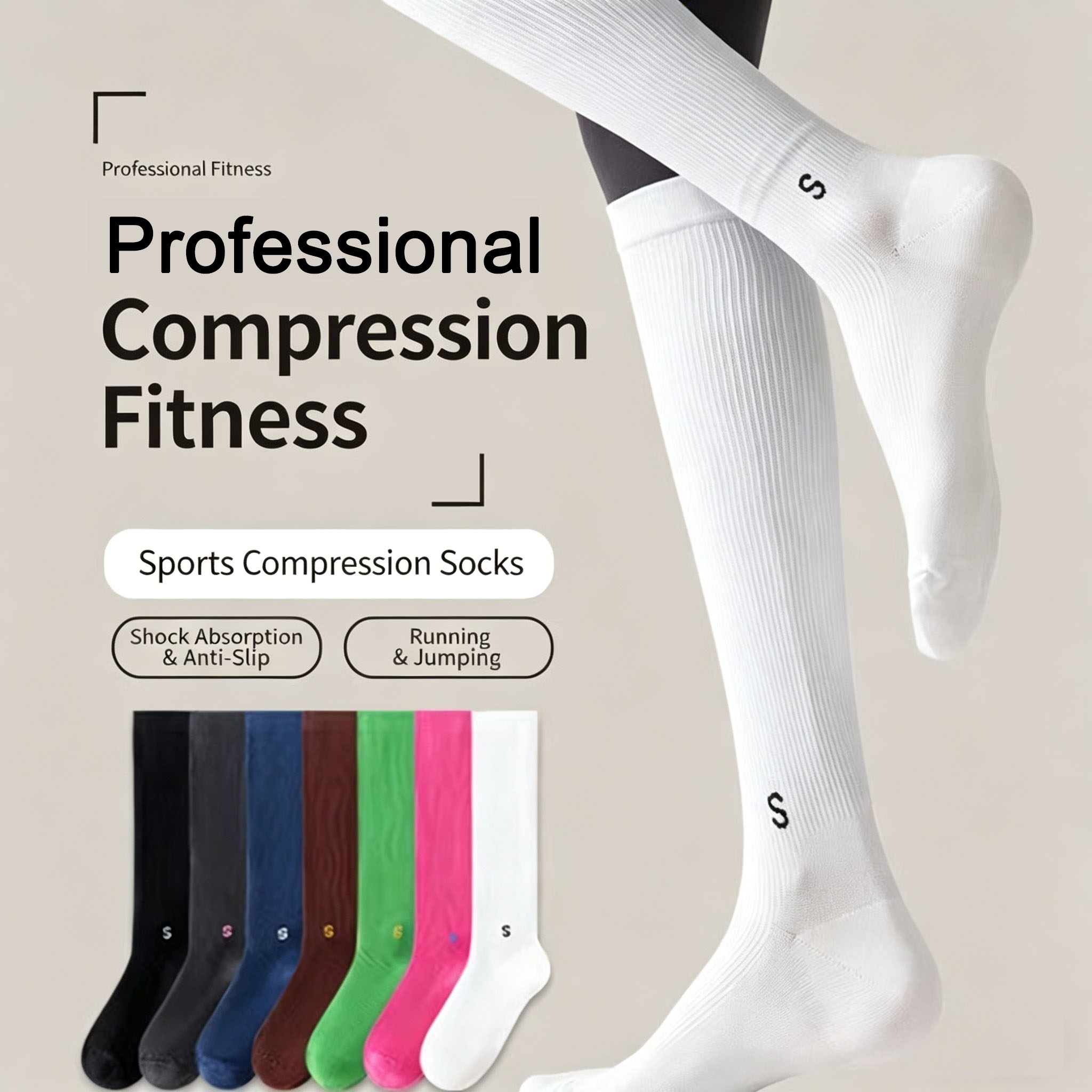 Compression Sleeve Calf - Kadınlar için Profesyonel Spor Kompresyon Baldır