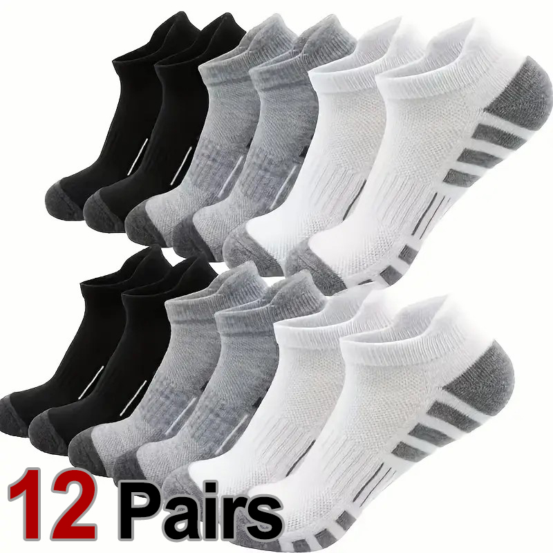 Ankle Brace Sock - 12 çift erkekler nefes spor ayak