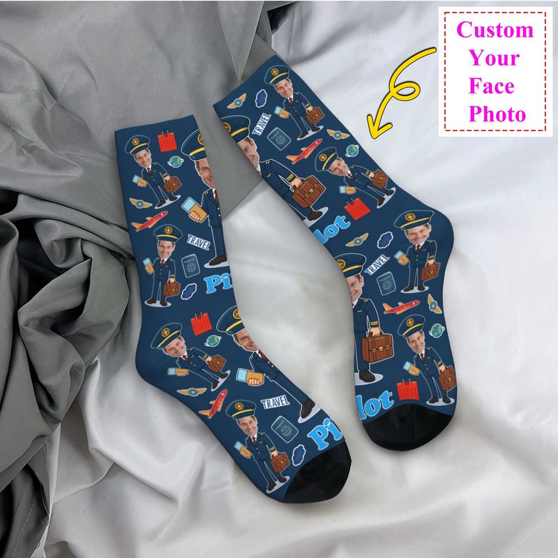 Dress Sock Men - Yenilikçi Erkek Komik Pilot Özel Tasarım
